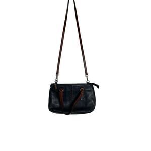 Fossil Vintage Y2K Pebbled Leather Crossbody Bag Black/Brown